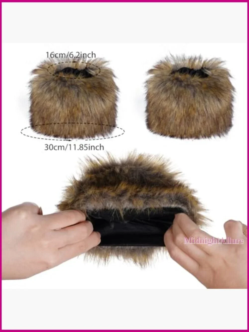 Faux Fur Arm Warmers for Women Party Costume Accessory